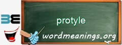 WordMeaning blackboard for protyle